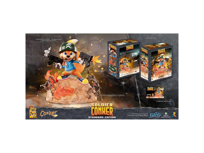 First 4 Figures - Conker's Bad Fur Day Resin Painted Statue: Soldier Conker (Standard Edition) - Figur