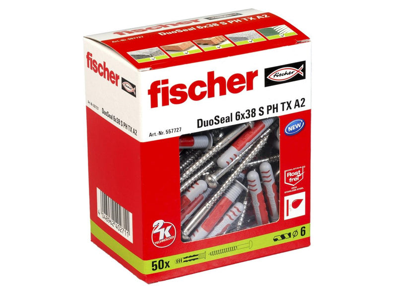 Fischer DuoSeal 6 x 38 S PH TX A2 (50 pcs.)
