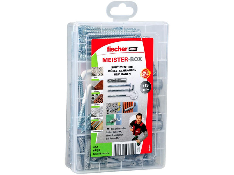 Fischer Meister-Box UX with screws and hooks