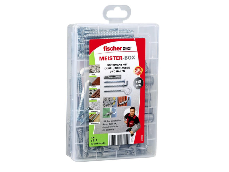 Fischer Meister-Box UX with screws and hooks
