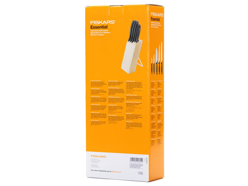 Fiskars Essential Knife block and knives set