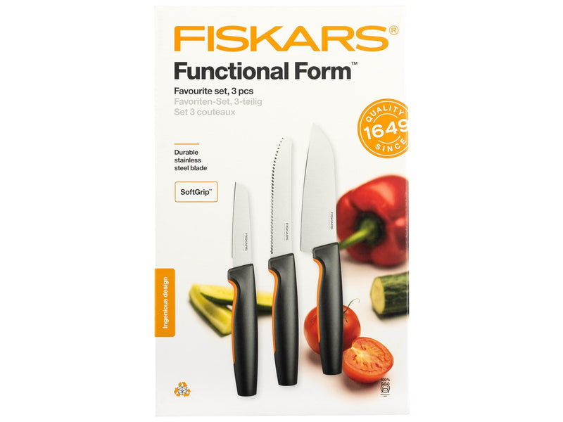 Fiskars Functional Form Favourite knife set 3 pcs