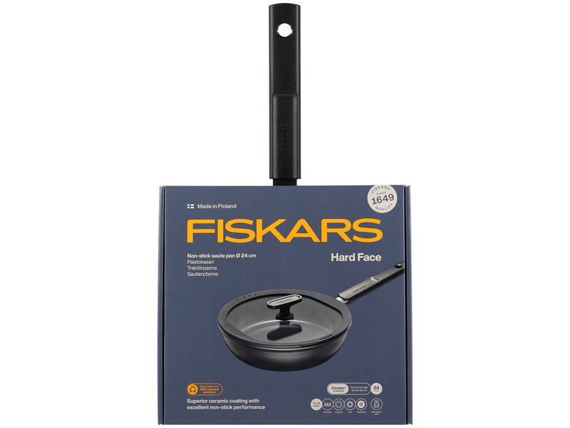 Fiskars Hard Face Sauté Pan - 24 cm with Lid