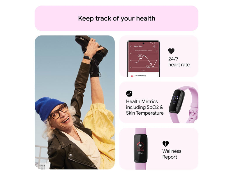 Fitbit Inspire 3 Black/Lilac Bliss