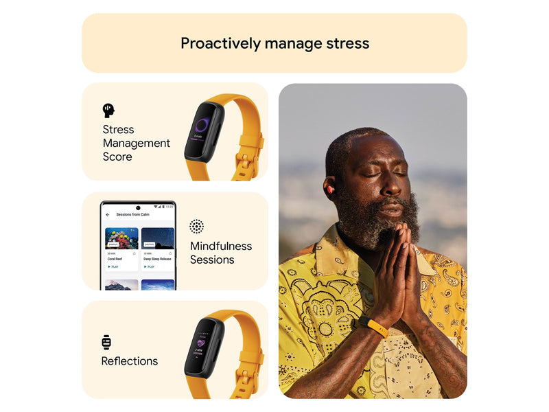 Fitbit Inspire 3 Black/Morning Glow