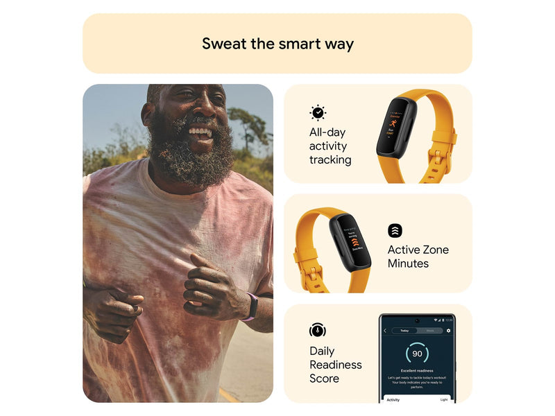 Fitbit Inspire 3 Black/Morning Glow