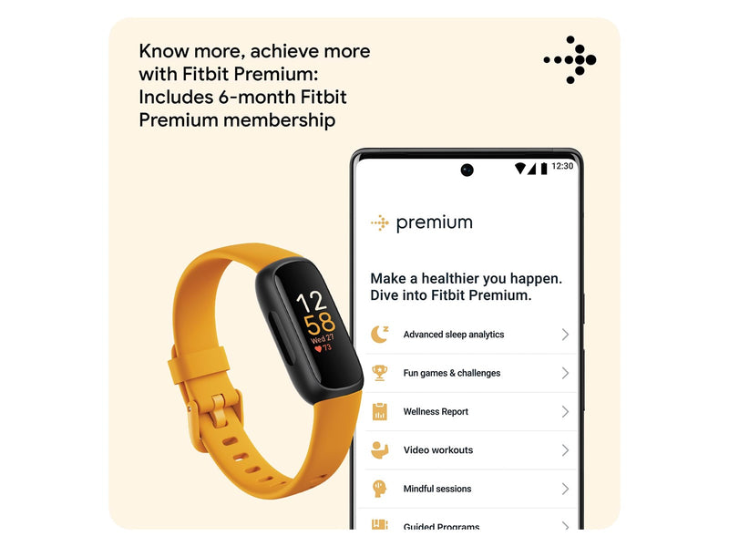 Fitbit Inspire 3 Black/Morning Glow