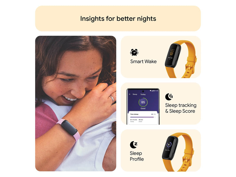 Fitbit Inspire 3 Black/Morning Glow