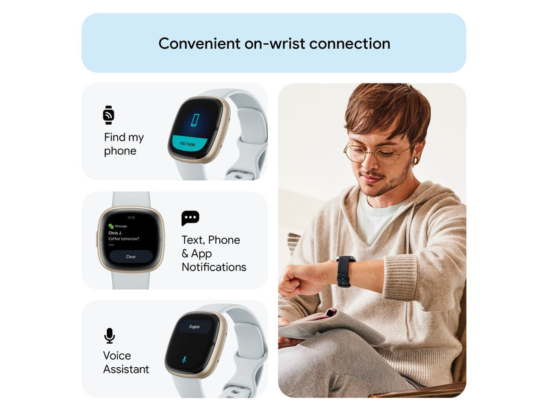 Fitbit Sense 2 Blue Mist/Soft Gold
