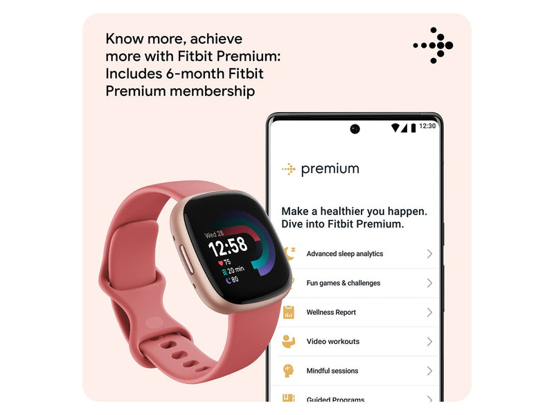 Fitbit Versa 4 Pink Sand/Copper Rose
