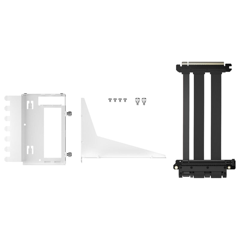 Fractal Design Flex 2 PCIe 4.0 x16 White, Halterung + Verlängerungskabel (weiß, 19,5cm)