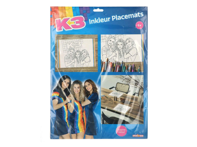 Folat BV K3 Placemats Coloring Pages 6pcs.