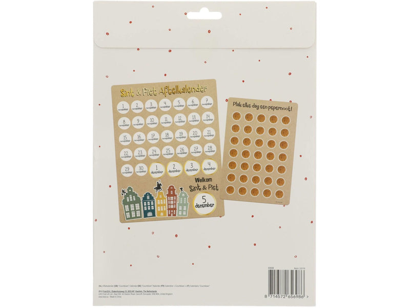 Folat BV Sinterklaas Countdown Calendar with Stickers Welcome Sint & Piet