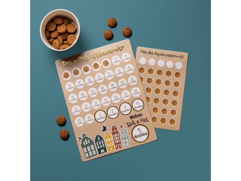 Folat BV Sinterklaas Countdown Calendar with Stickers Welcome Sint & Piet