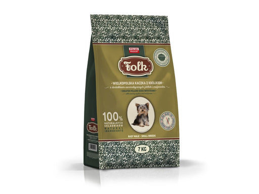 Folk Small breeds Traditional Greater Poland duck with rabbit apples and marjoram - dry dog food - 7kg