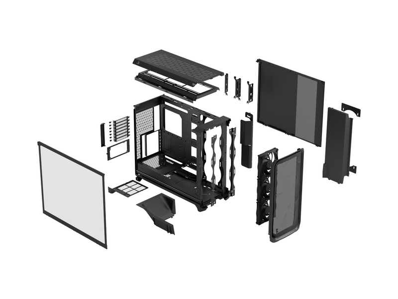 Fractal Design Meshify 3 XL Black - Gehäuse - Miditower - Schwarz