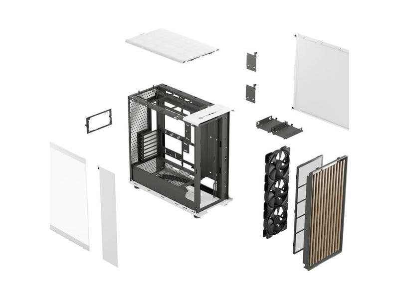 Fractal Design North XL RC White TG Clear - Gehäuse - Miditower - Weiß