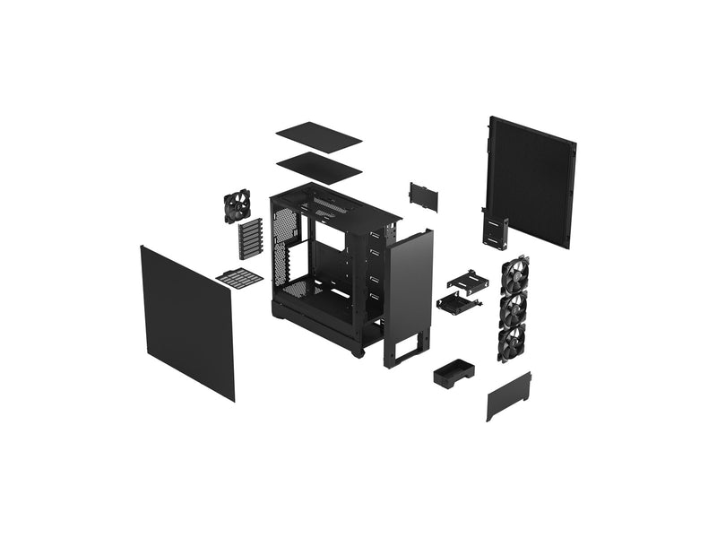 Fractal Design Pop XL Silent - Black Solid - Gehäuse - Miditower - Schwarz