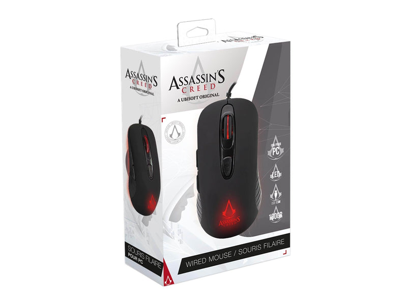 Freaks And Geeks Assassin's Creed Wired Gaming Mouse - Gaming Maus (Schwarz)