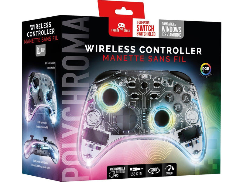 Freaks And Geeks Draadloze Wireless Controller - Transparant - Wireless Controller - Nintendo Switch