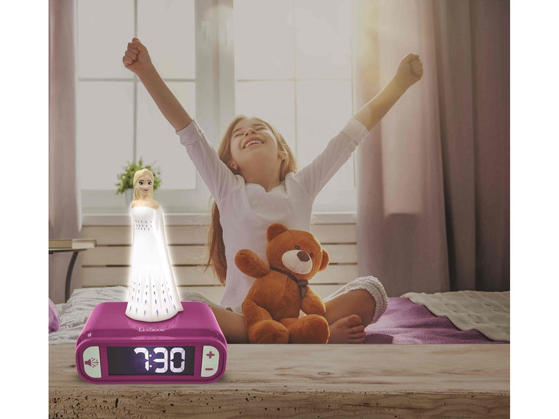 Frozen Alarm Clock with Night Light 3D design  Elsa