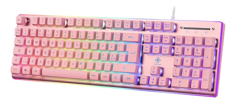 Deltaco PK75 Gaming Tastatur, Pink