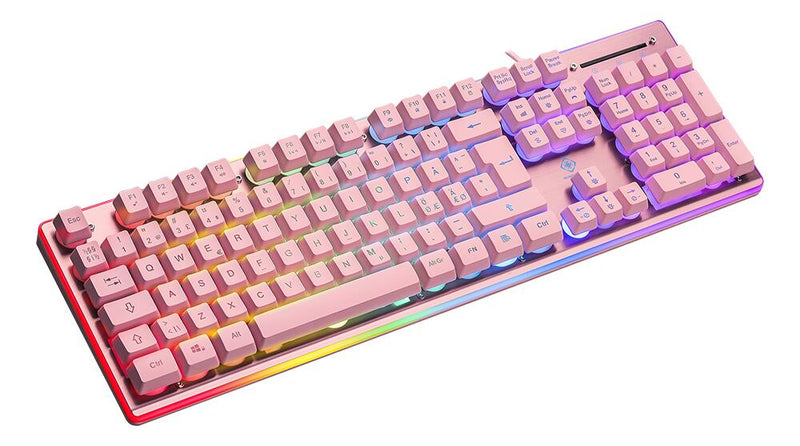 Deltaco PK75 Gaming Tastatur, Pink
