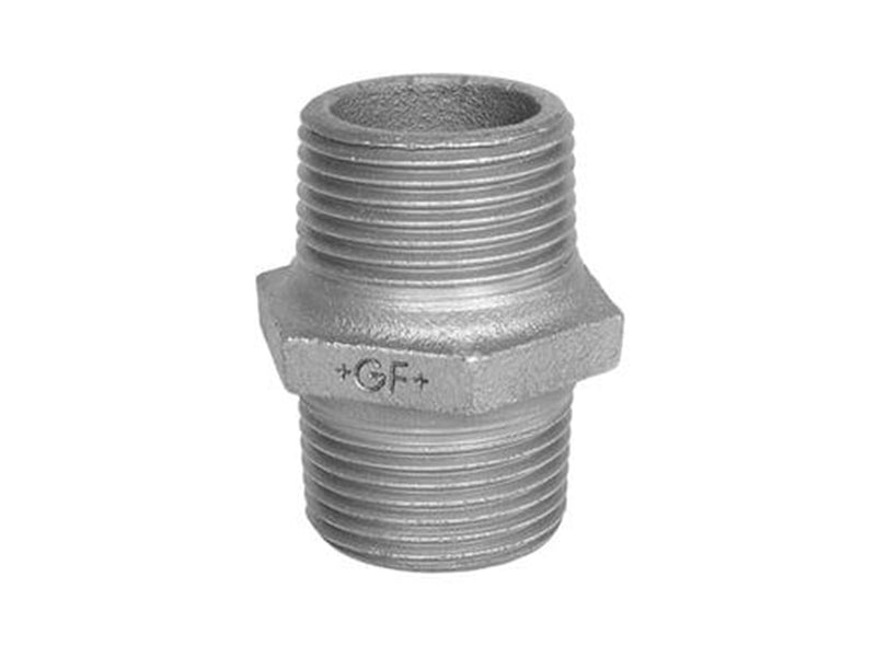 +GF+ Hexagon nipple black 3/4"