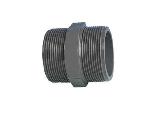 +GF+ Reducing nipple tp pvc grey 1 1/2" x 1 1/4"
