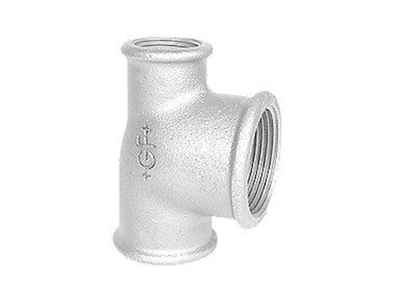 +GF+ Tee galvanized 1 x 1/2 x 3/4