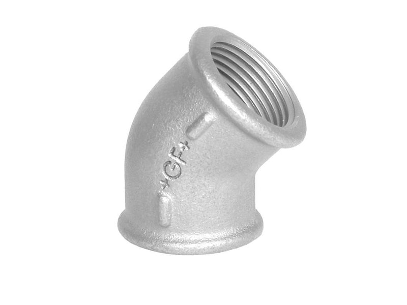 +GF+ short angle 45° galvanized 2 1/2'' socket-socket