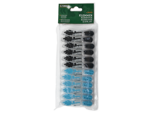 G.Funder Plastic clothespin with rubber grip 12 pcs.