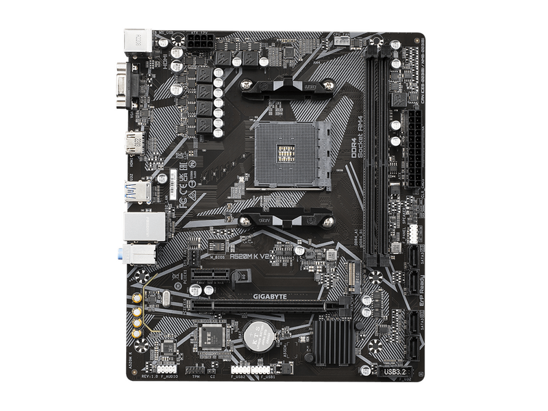 GIGABYTE A520M K V2 Mainboard - AMD A520 - AMD AM4 - DDR4 RAM - Micro-ATX