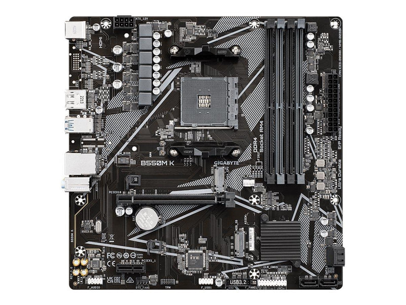 GIGABYTE B550M K Mainboard - AMD B550 - AMD AM4 - DDR4 RAM - Micro-ATX