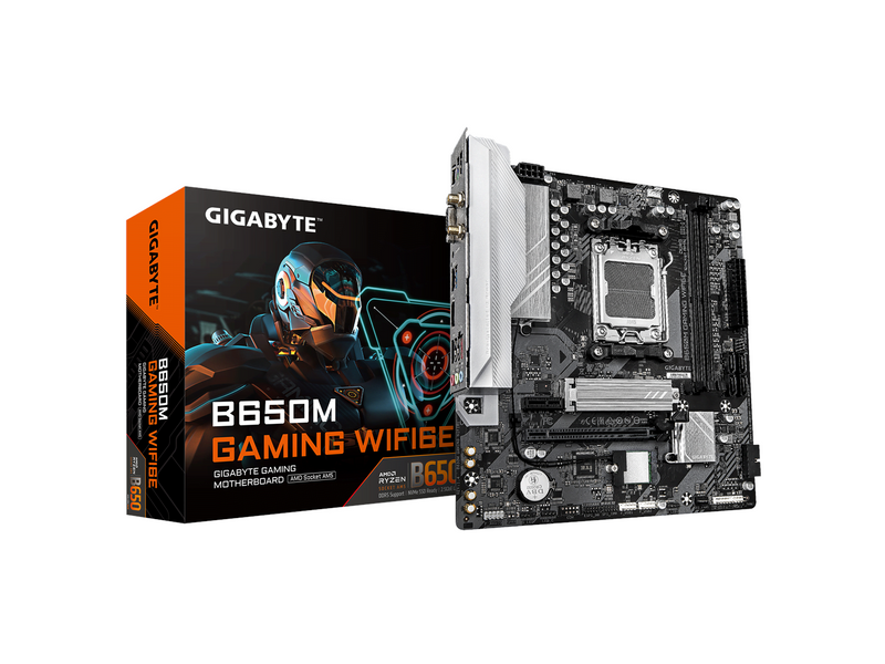 GIGABYTE B650M GAMING WIFI6E Mainboard - AMD B650 - AMD AM5 - DDR5 RAM - Micro-ATX