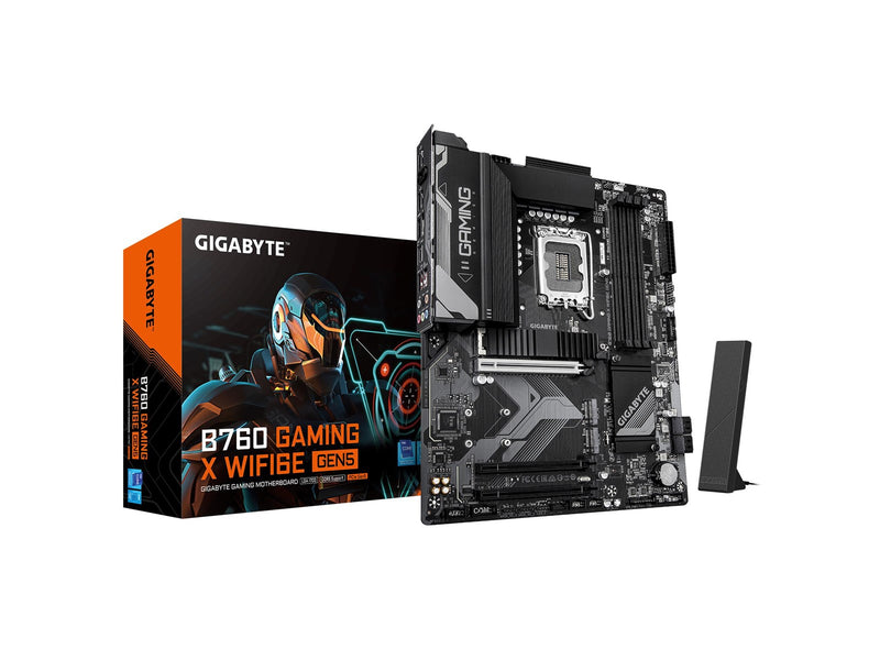GIGABYTE B760 GAMING X WIFI6E GEN5 Mainboard - Intel B760 - Intel LGA1700 - DDR5 RAM - ATX