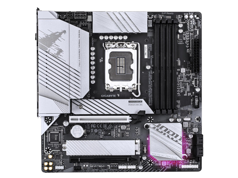 GIGABYTE B760M AORUS ELITE WIFI6E GEN5 Mainboard - Intel B760 - Intel LGA1700 - DDR5 RAM - Micro-ATX
