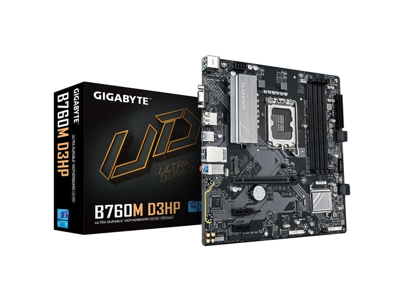 GIGABYTE B760M D3HP Mainboard - Intel B760 - Intel LGA1700 - DDR5 RAM - Micro-ATX