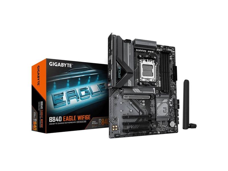 GIGABYTE B840 EAGLE WIFI6E Mainboard - AMD B840 - AMD AM5 - DDR5 RAM - ATX