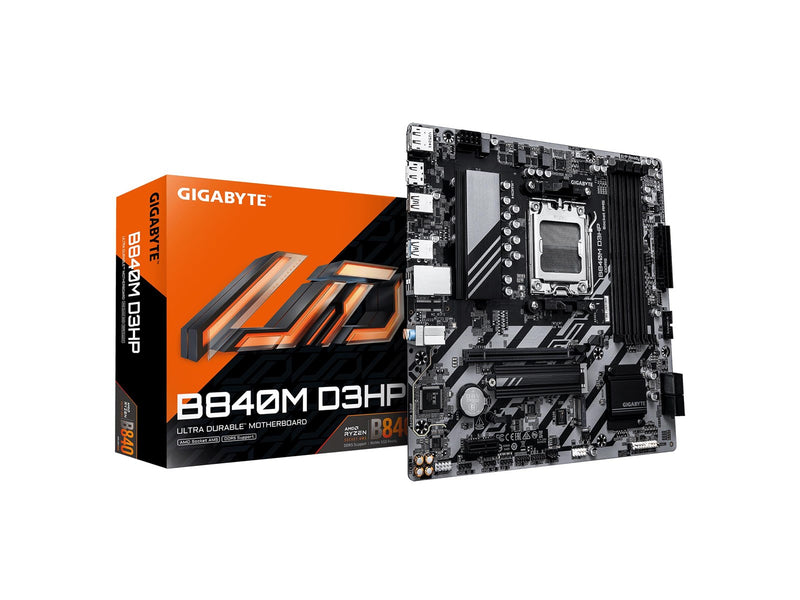 GIGABYTE B840M D3HP Mainboard - AMD B840 - AMD AM5 - DDR5 RAM - Micro-ATX