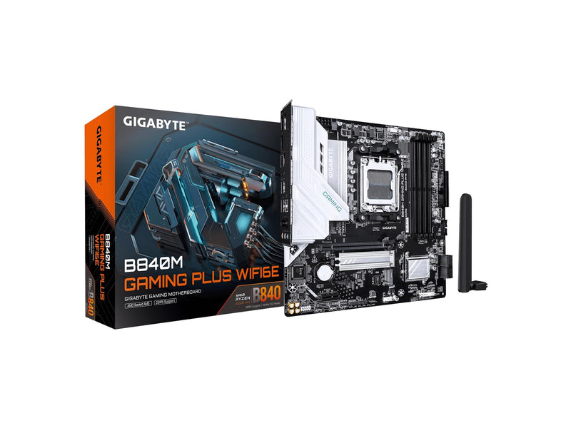 GIGABYTE B840M GAMING PLUS WIFI6E Mainboard - AMD B840 - AMD AM5 - DDR5 RAM - Micro-ATX
