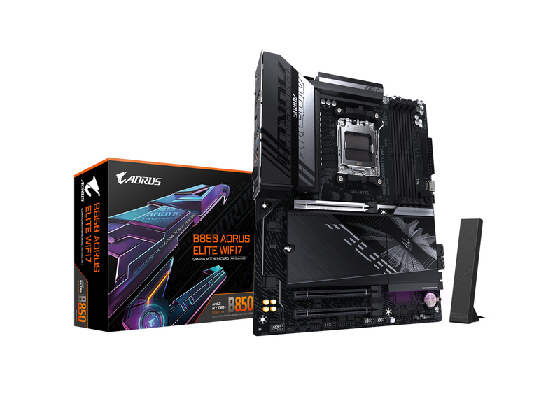 GIGABYTE B850 AORUS ELITE WIFI7 Mainboard - AMD B850 - AMD AM5 - DDR5 RAM - ATX