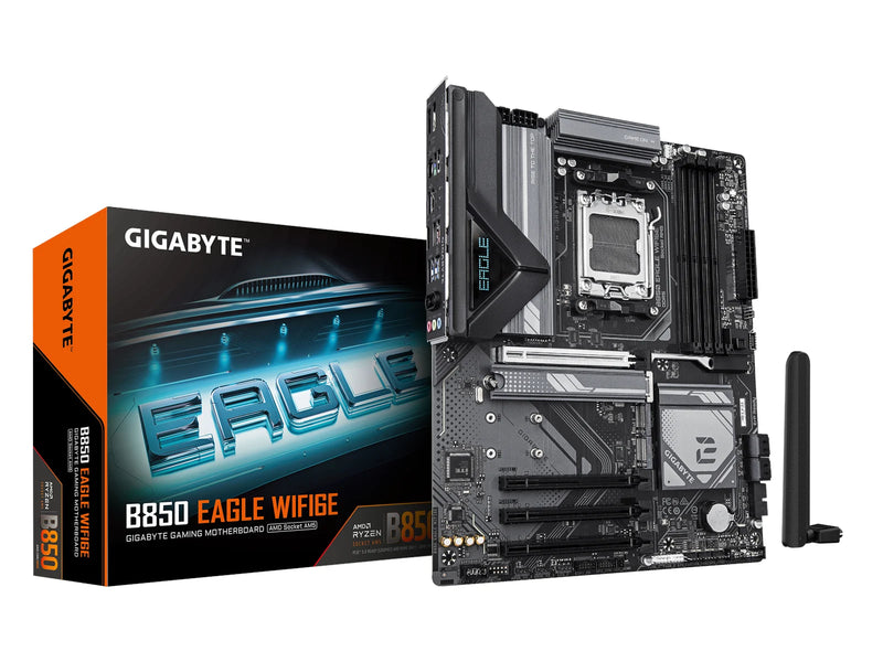 GIGABYTE B850 EAGLE WIFI6E Mainboard - AMD B850 - AMD AM5 - DDR5 RAM - ATX