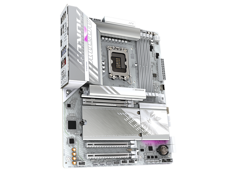 GIGABYTE B860 AORUS ELITE WIFI7 ICE Mainboard - Intel B860 - Intel LGA1851 - DDR5 RAM - ATX
