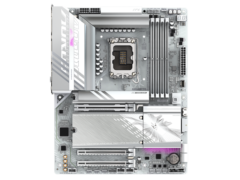 GIGABYTE B860 AORUS ELITE WIFI7 ICE Mainboard - Intel B860 - Intel LGA1851 - DDR5 RAM - ATX