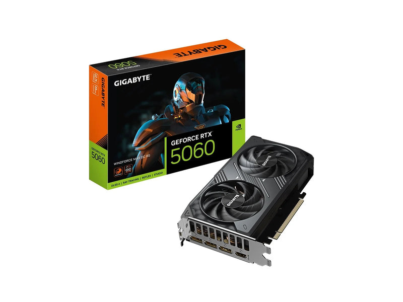 GIGABYTE GeForce RTX 5060 WindForce 2 MAX OC - 8GB GDDR7 RAM - Grafikkarte