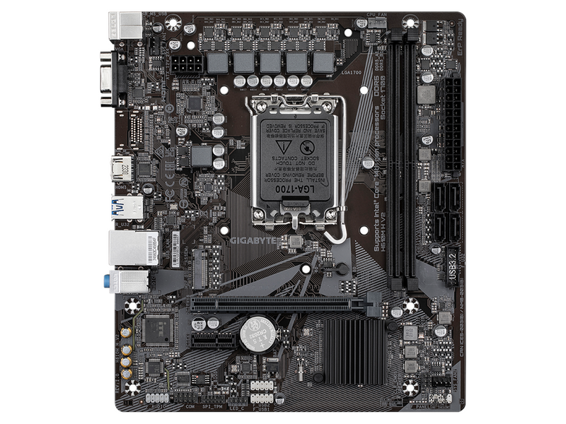 GIGABYTE H610M H V2 Mainboard - Intel H610 - Intel LGA1700 - DDR5 RAM - Micro-ATX
