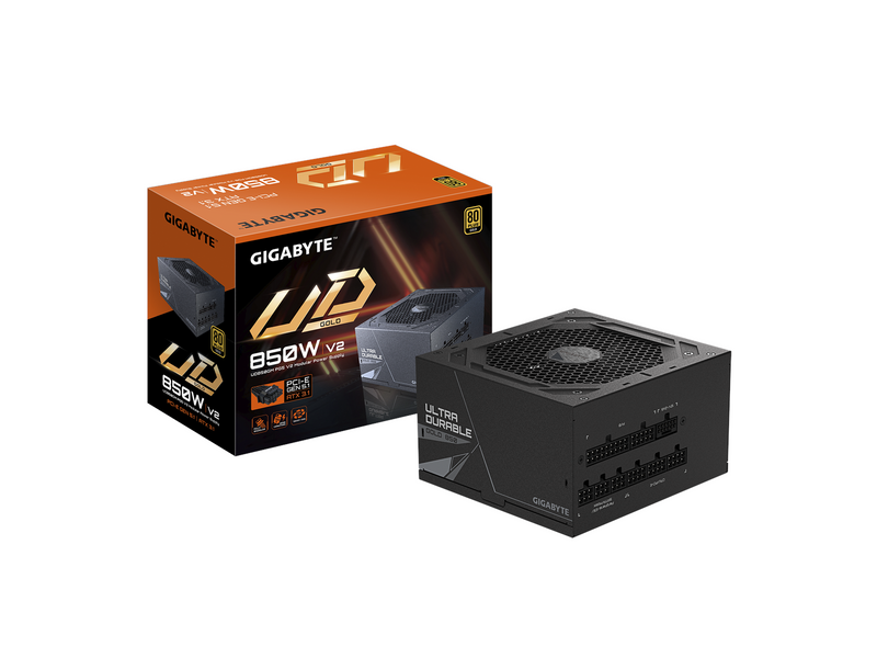 GIGABYTE UD850GM PG5 V2 Netzteile - 850 Watt - 120 mm - ATX 3.1 - 80 Plus Gold zertifiziert