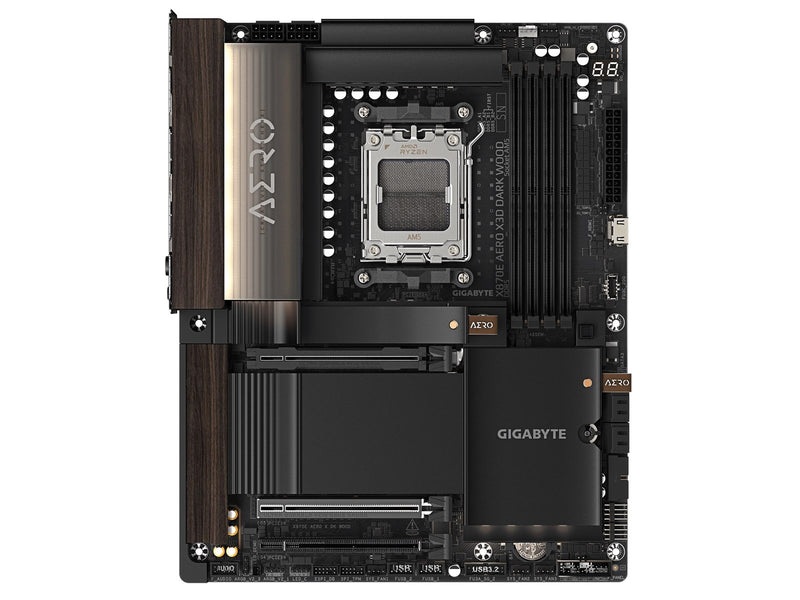 GIGABYTE X870E AERO X3D DARK WOOD Mainboard - AMD X870E - AMD AM5 - DDR5 RAM - ATX