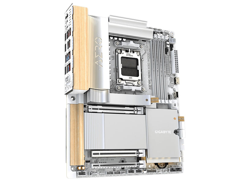 GIGABYTE X870E AERO X3D WOOD Mainboard - AMD X870E - AMD AM5 - DDR5 RAM - ATX